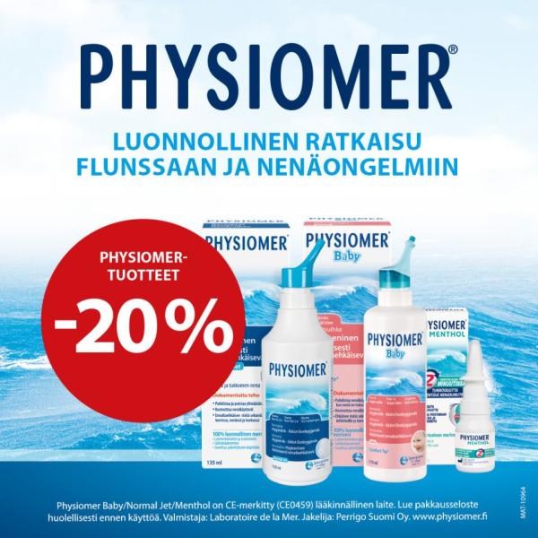 Physiomer nenähuuhtelut -20%