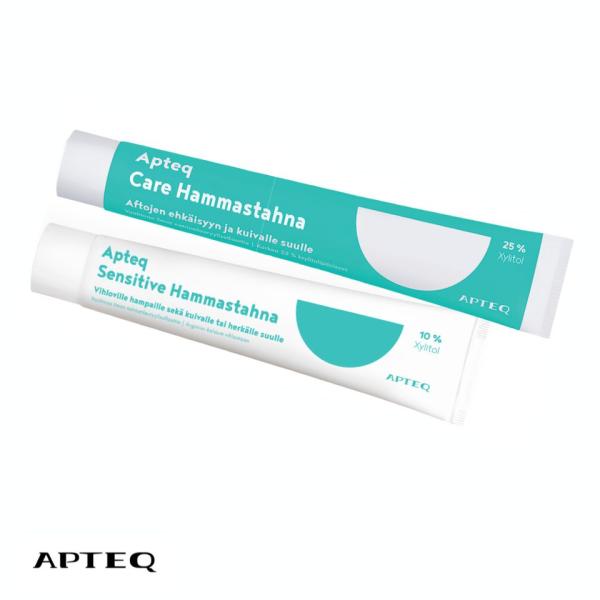 Apteq Care hammastahna 75ml tai Sensitive hammastahna 60 ml