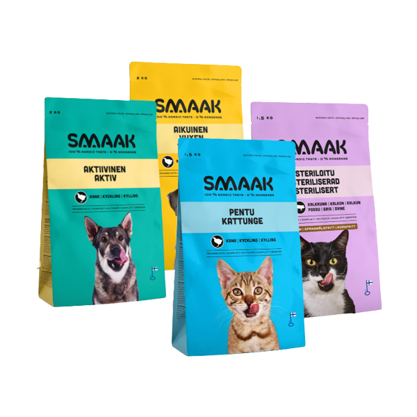 SMAAK-kuiva- ja -märkäruoat 