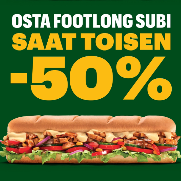 Osta footlong-subi, saat toisen